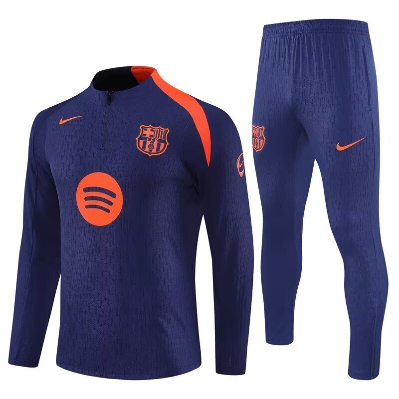 AAA Quality Barcelona 25/26 Tracksuit - Dark Blue/Orange